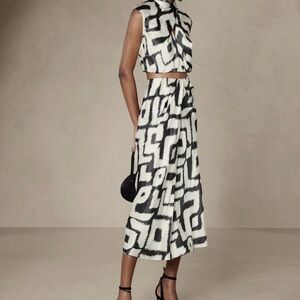 Chic Black and White Geometric Dress